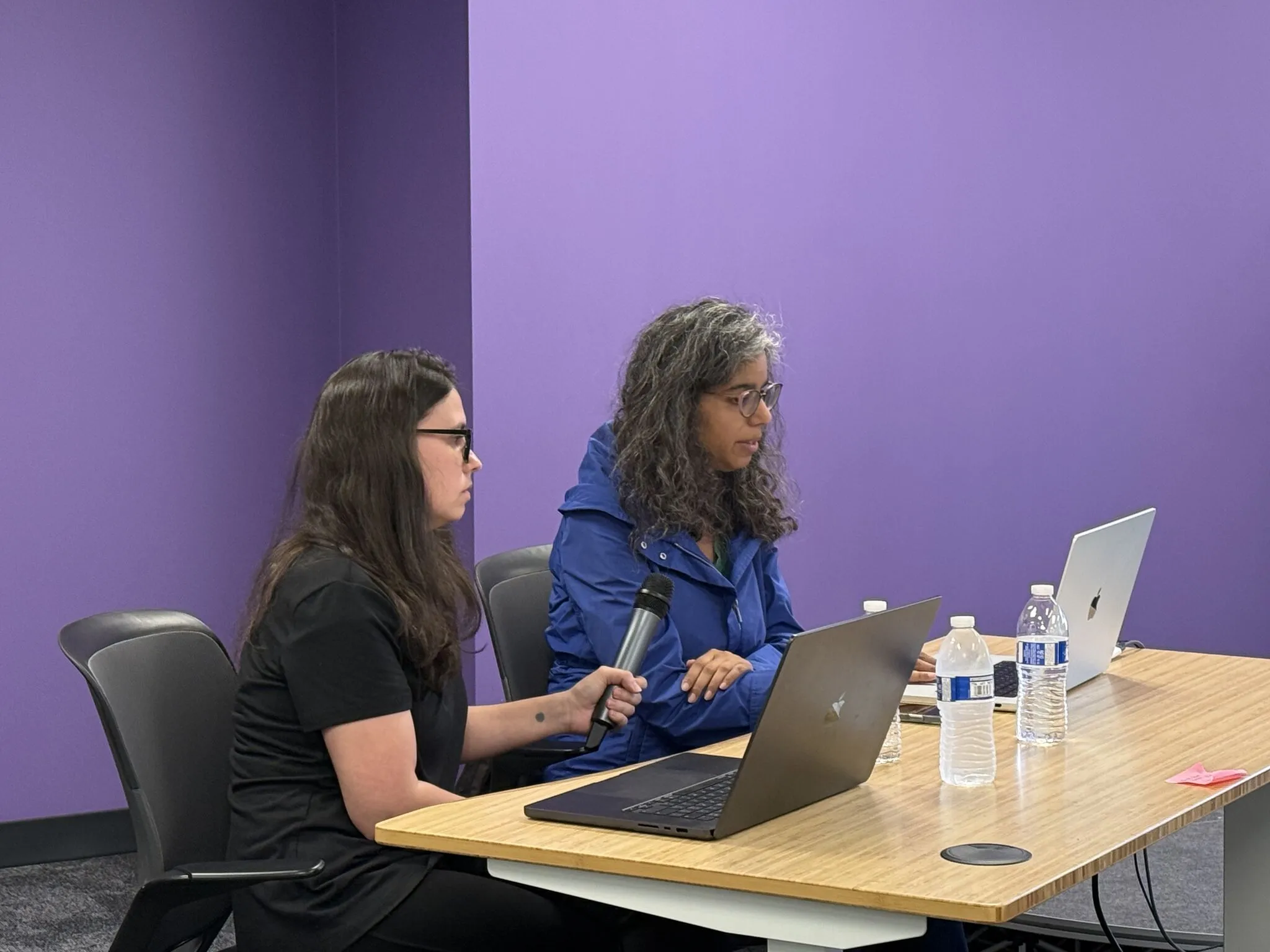 Fernanda Graciolli and Nada Amin at the Antithesis workshop in San Francisco