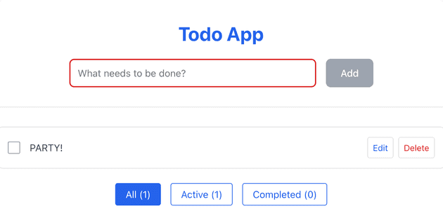 Screenshot of the generated To Do app